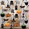 36Pcs Halloween Hanging Swirl Decorations Skeleton Spider Ghost Spooky Ceiling Decor Double Sided Paper Boo Day Card Foil Streamers for Outdoor Indoor Halloween Trick or Treat Decor Supplies